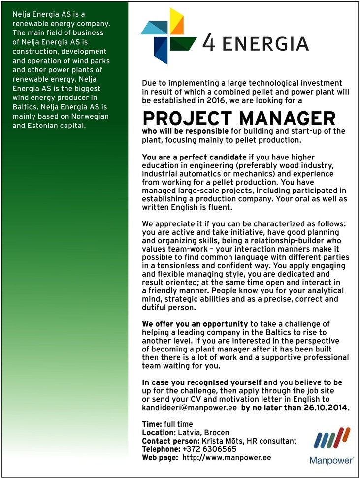 Manpower Lit, UAB Project Manager