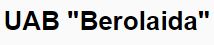 BEROLAIDA, UAB logotipas