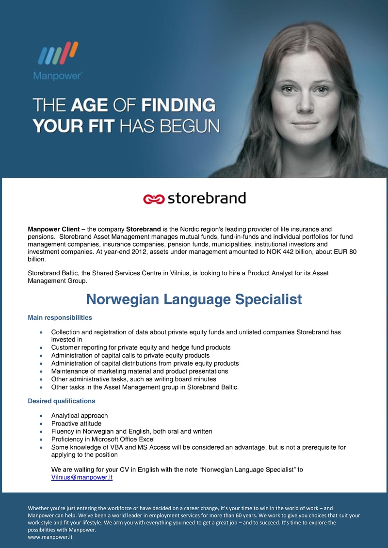 CV Market client Norwegian Language Specialist 