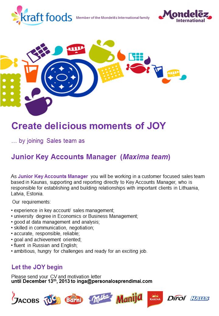 Personalo sprendimai, UAB Junior Key Accounts Manager  (Maxima team)