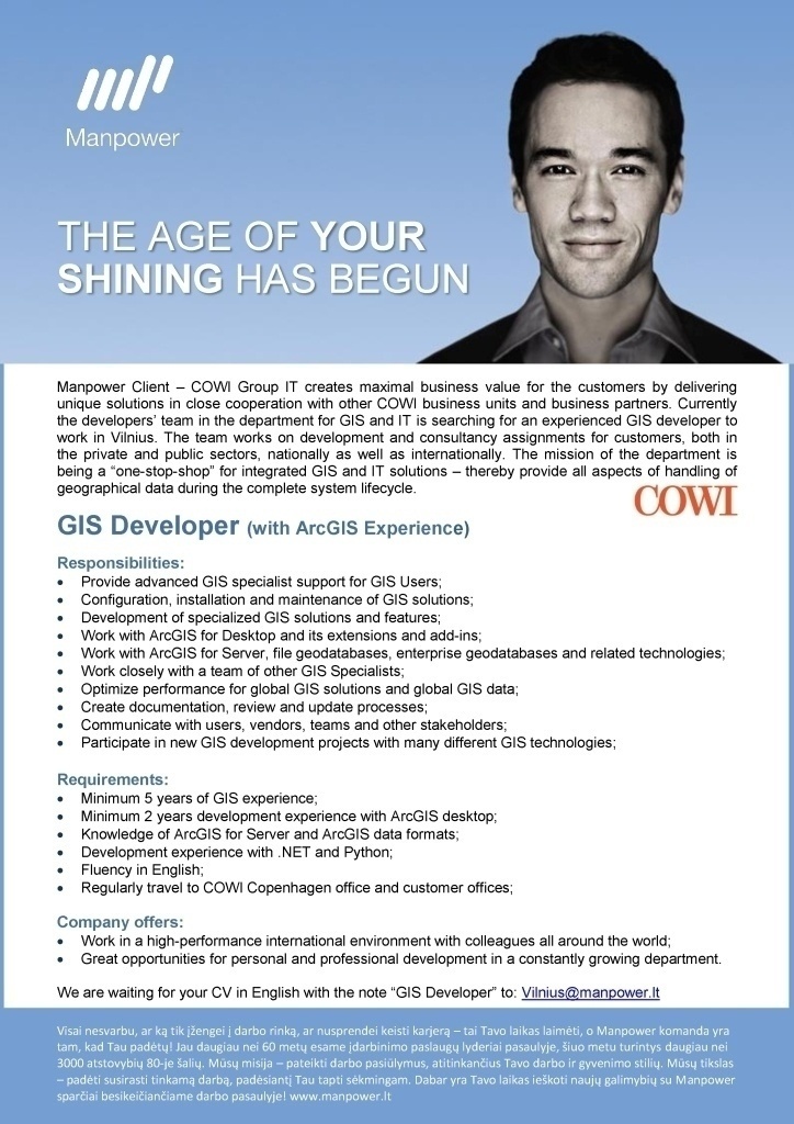 CV Market client GIS Developer (with ArcGIS Experience) 