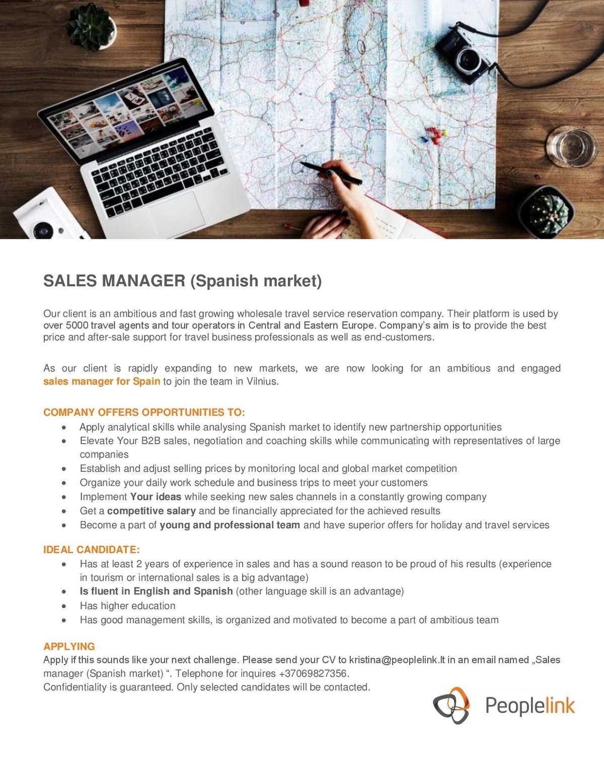 People Link, UAB SALES MANAGER (Spanish market)