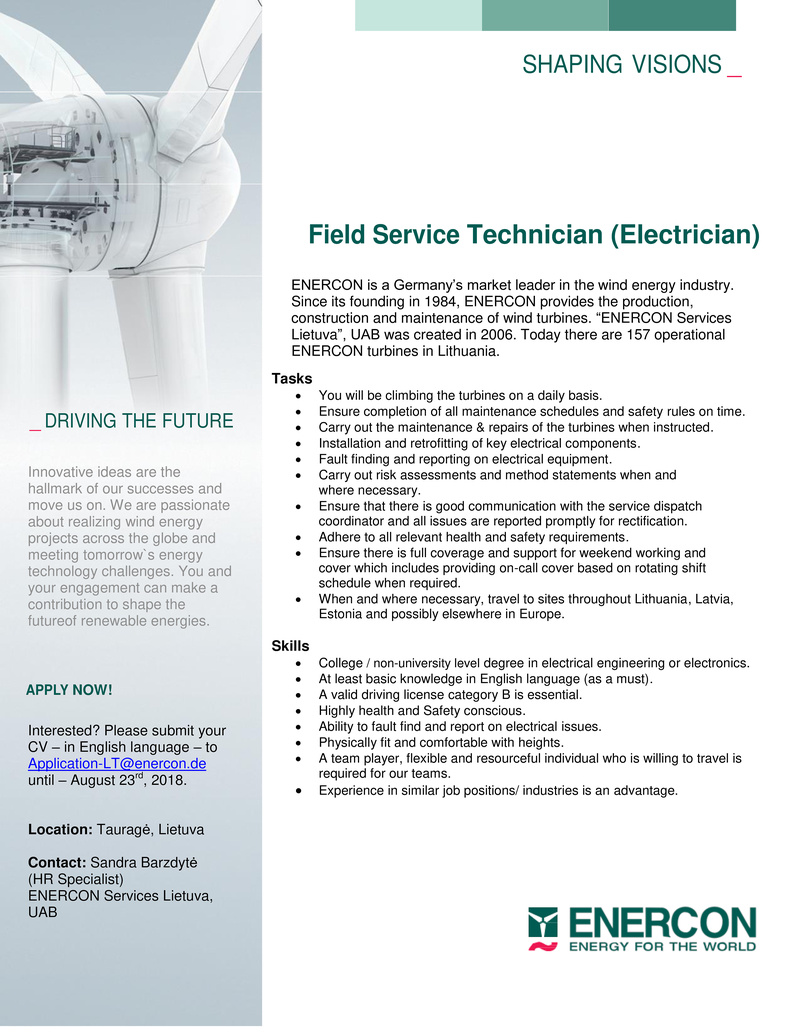CV Market client Field Service Technician (Electrician) 