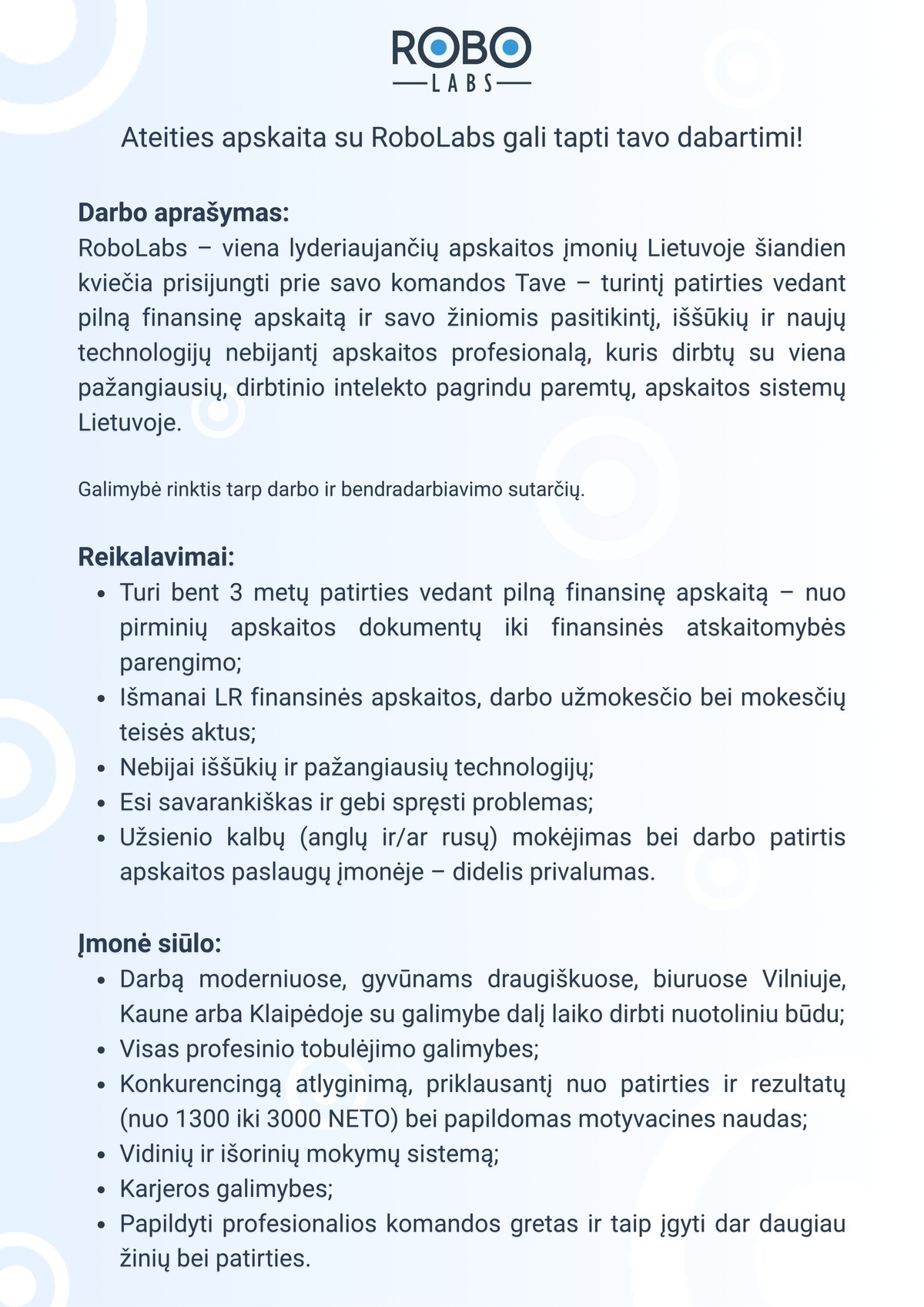 Robolabs, UAB Apskaitos profesionalas