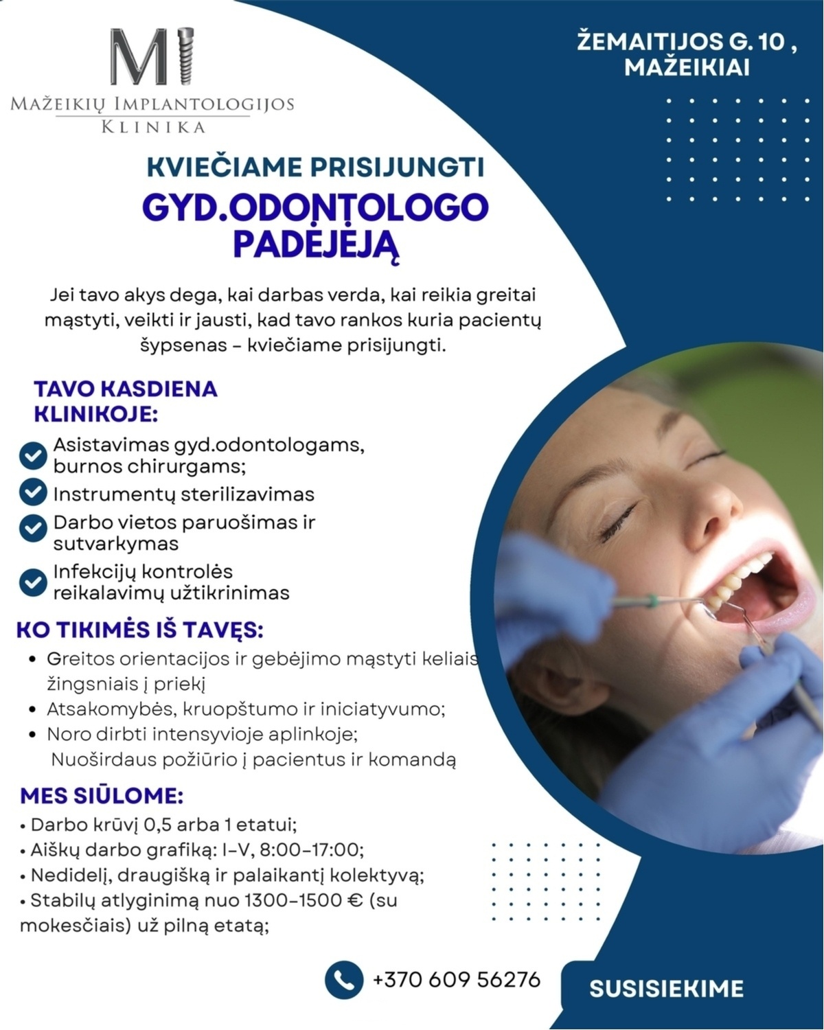 Medicinos partneriai, UAB Gyd. odontologo asistentė (-as)