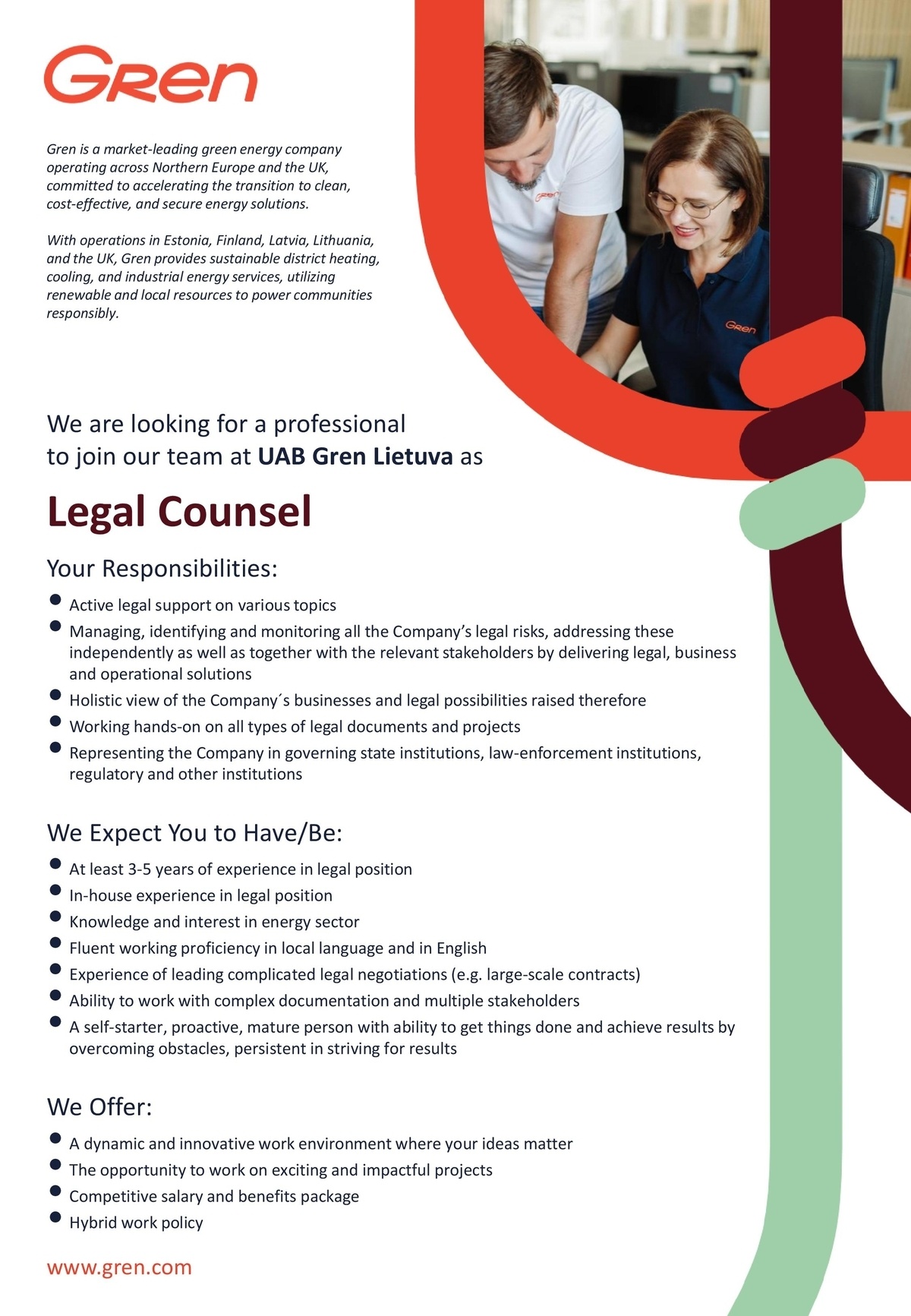 Gren Lietuva, UAB Legal Counsel